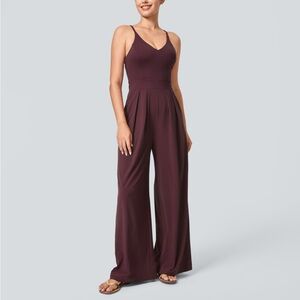 Halara Breezeful™ Backless Side Zipper Pocket Wide Leg Quick Dry Jumpsuit